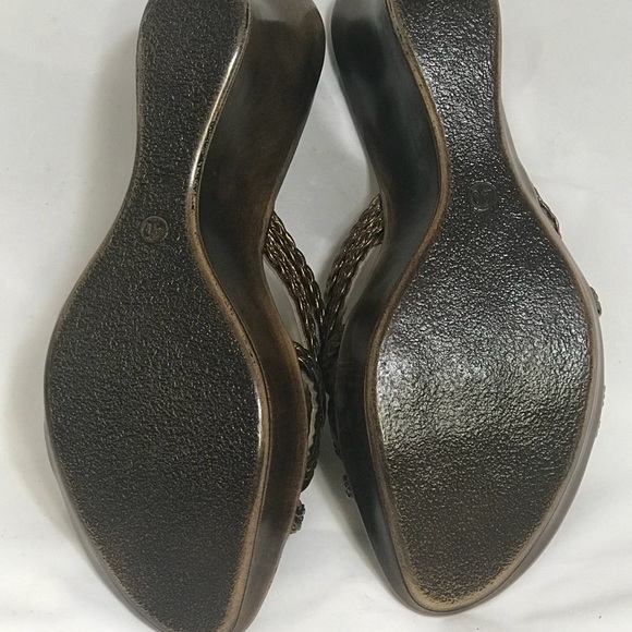 New Spring Step Made in Italy copper wedge sandals - Picture 5 of 5